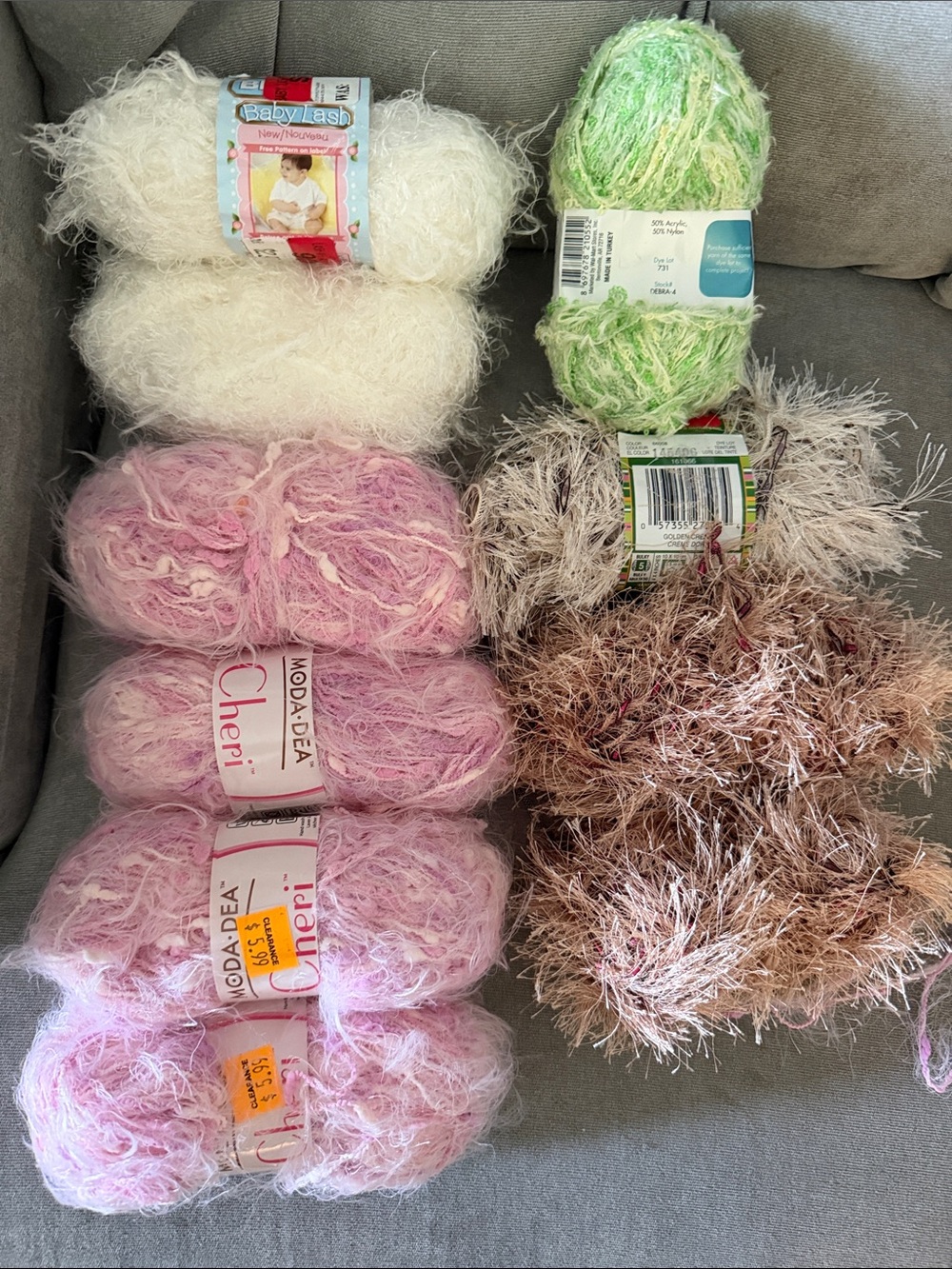 Moda Dea Cheri Pink Eyelash Yarn Bundle - Moda Dea & Assorted Brands -10 pack